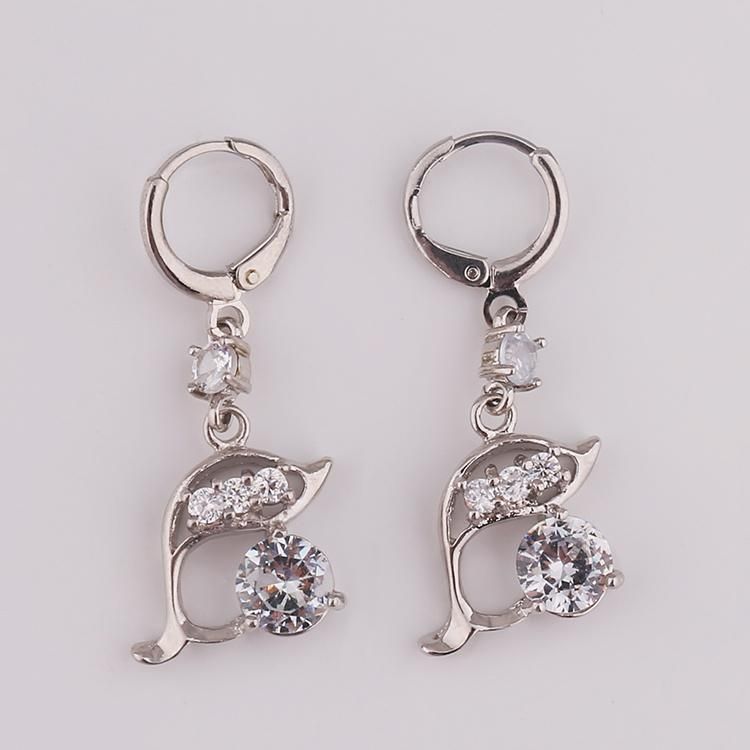 Dubai Gold Platinum Jewelry Fashion Design Hanging Drop Earrings