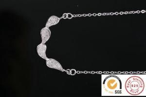 Fashion 925 Sterling Silver Necklace with Micro Pave Set Pendant