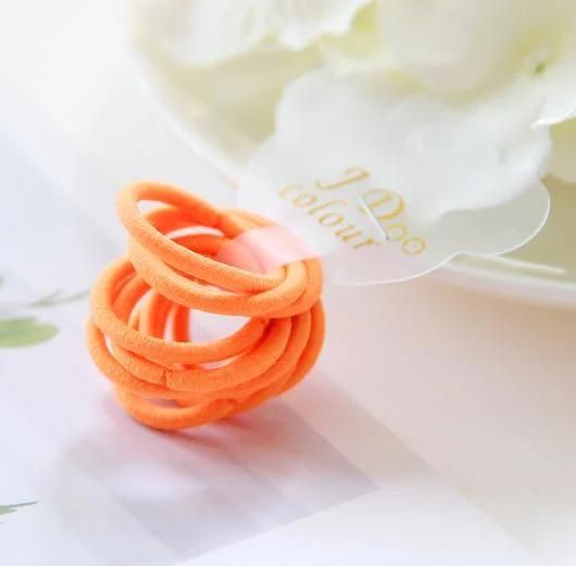 High Quality Fashion Hair Accessories 2.5cm Round Elastic Hair Loops Hair Bands for Children