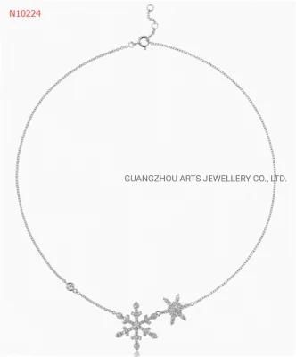Wholesale Jewelry Snowflake Silver Necklace
