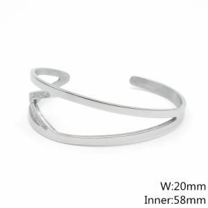 Fashion Jewelry Stainless Steel Cuff Bracelet 58X20mm