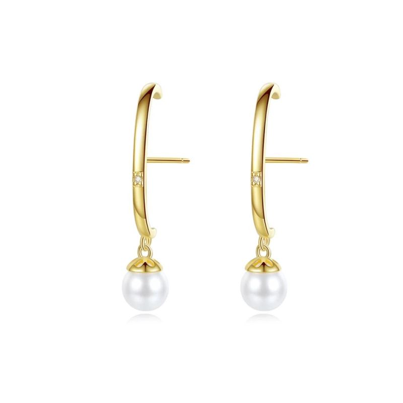 Natural Freshwater Pearl Silver Stud Earring for Women