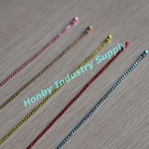 1.5mm Bright Colors Fancy Facet Ball Chain Necklace