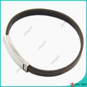 Fashion Jewelry Simple Black Genuine Leather Bracelet (LB)