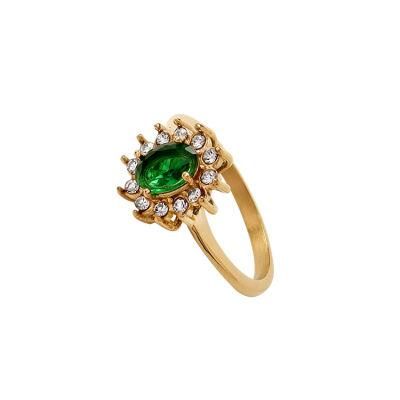 Engagement Wedding Ring Big Diamond Rings Jewelry Women Cheap Price 18K Gold Ring