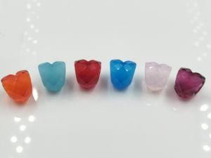 Fashion Jewelry Heart Shaped Faceted Glass Beads Fit for DIY Bracelet