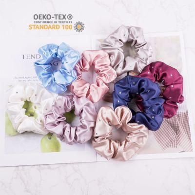 Crystal Pure Silk Scrunchies for Hair Accessories with Luxury Style