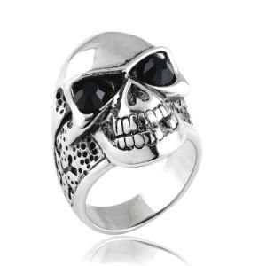 Men&prime;s Gothic Skull 316L Stainless Steel Biker Ring