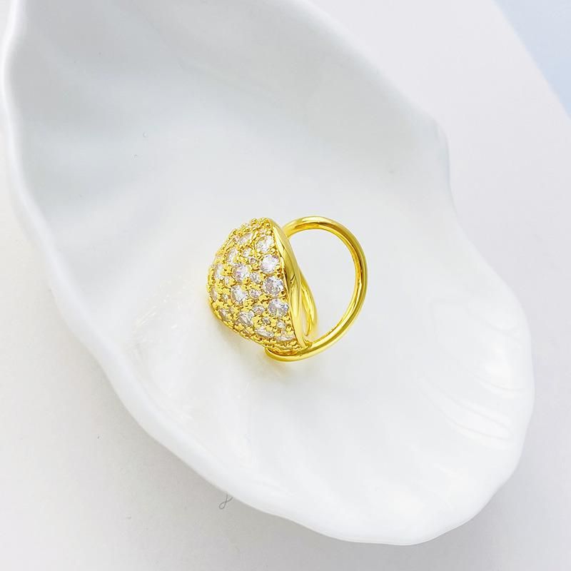 Emarald Open Adjustment Pave Zircon Ring