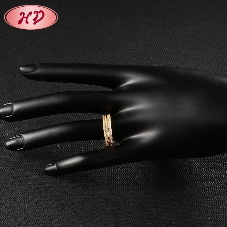 18K Gold Plated Stainless Steel Silver Fashion Wedding Engagement Jewelry Design Man Finger Rings
