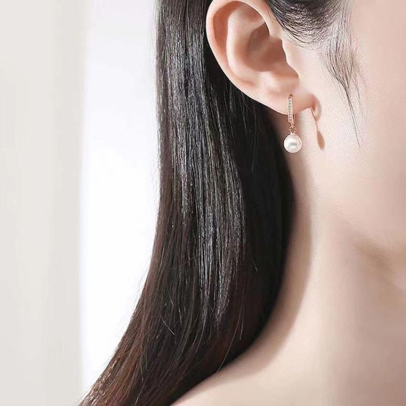 Pearl Earrings Genuine Natural Freshwater Pearl 925 Sterling Silver Earrings Pearl Jewelry