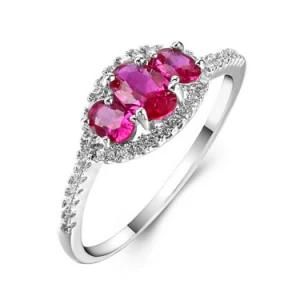 Furunfok Ruby Gemstone Sterling Silver Jewelry Ring