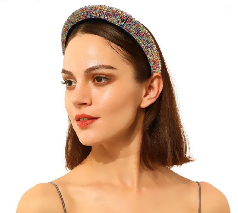 Baroque Water Drill Headband Pearl Headdress for Brides
