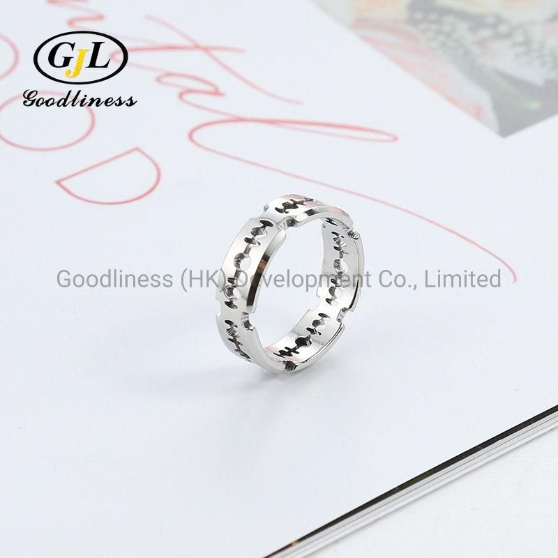Wholesale Titanium Steel Cutting Blade for Men Ring