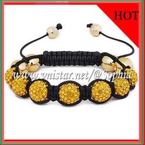 Golden Crystal Stones Bead Wrap Bracelet (SBB068-7)