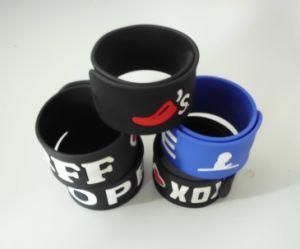 High Quality Promotional 3D Silicon Slap Bracelet (SB-009)