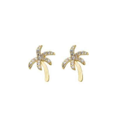Luxury Statement Unique Coconut Tree Gold Chunky Earrings