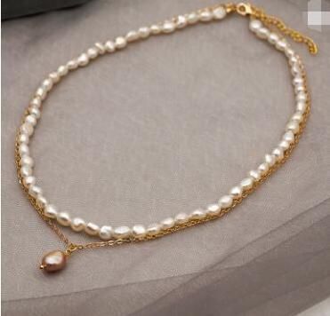 High Fashion Design Multi-Layer Handmade Natural Freshwater Pearl Vintage Pendant Necklace