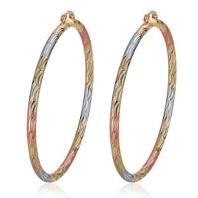 2020 Simple Fashion Joyeria Custom 18K Gold Plated Hoop Earring Designs Jewelry for Woman