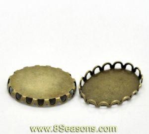 Antique Bronze Oval Cabochon Frame Settings 19x14mm (Fit 18x13mm) (B20313)