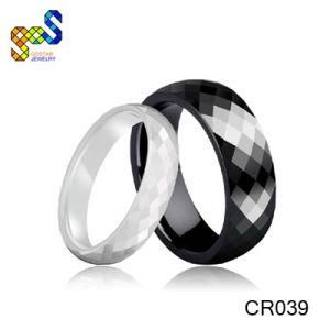 6mm/8mm Ceramic Faceted Bands for Couple Wedding Jewelry Bands