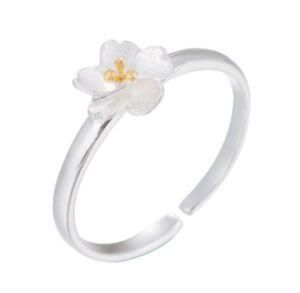 Girls 925 Silver Gold Plated Cock Rose Flower Ring for Men Engagement Boxing Key Stainless Steel Ring