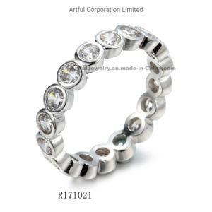 New Fashion Bezel Silver Ring