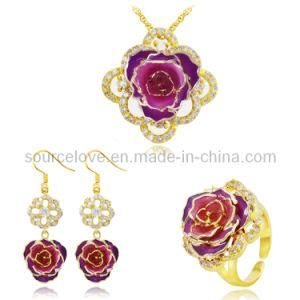 24k Gold Rose Earring / Necklace / Ring (YT052)