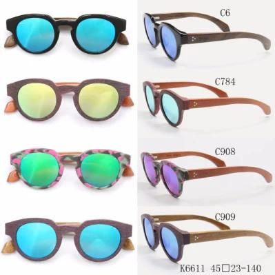 Wood Wooden Sunglasses with Mirror Lens