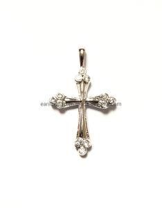 Cubic Zirconia Crystal Cross Pendant for Necklace Christain Jewelry