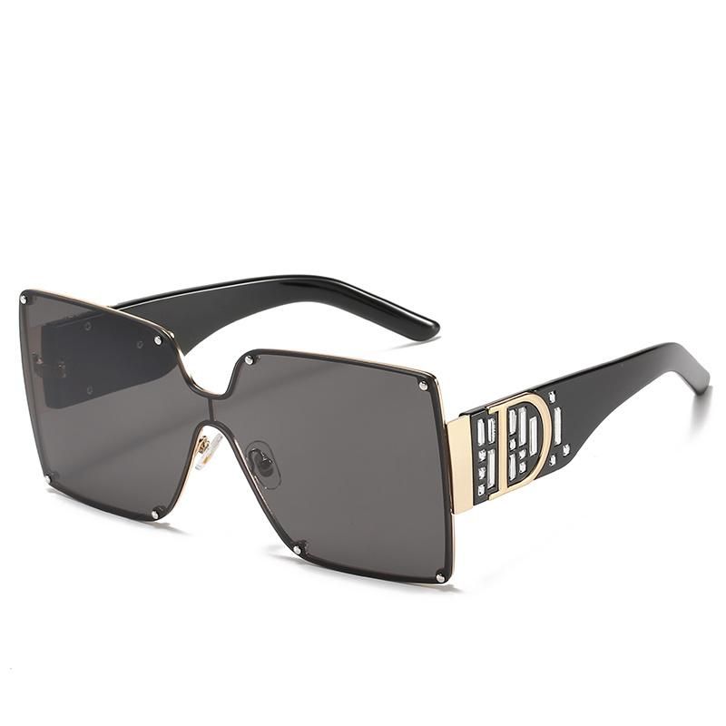 2020 No MOQ Oversize Metal Square Sunglasses