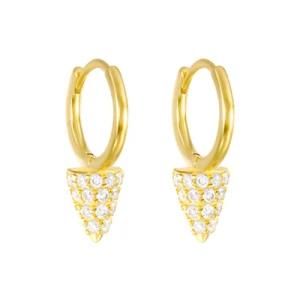 925 Sterling Silver 18 K Gold Plated Dainty Diamond Huggie Hoop Earrings Minimalist Jewelry Gift Cubic Zirconia Small Mini Hoops 1 Buyer