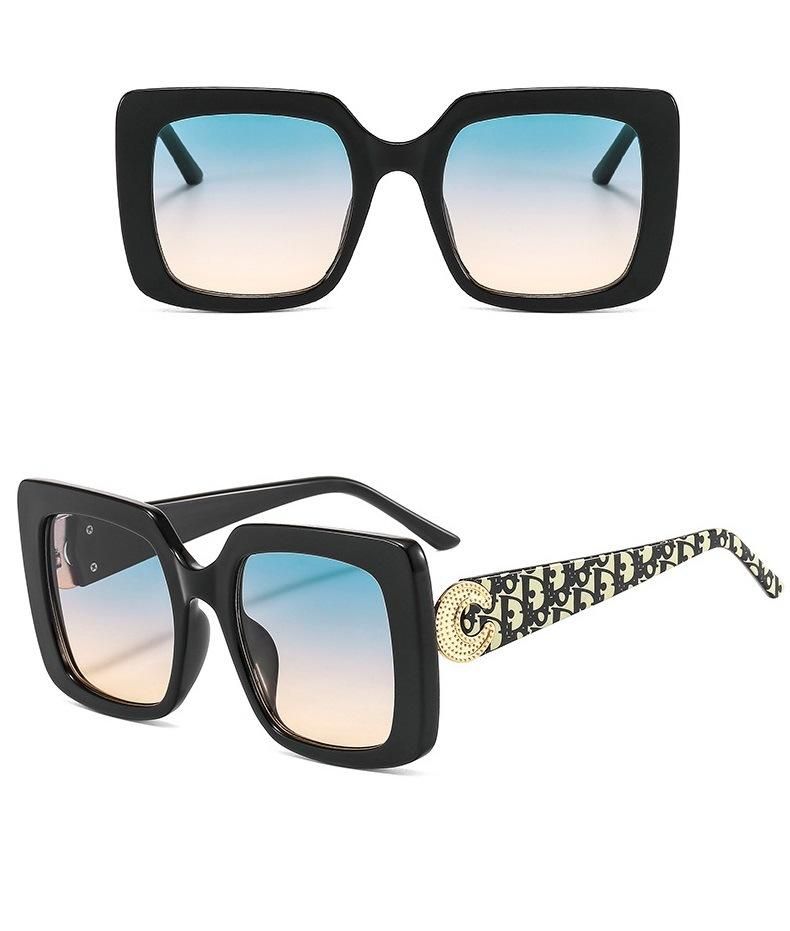 2021 New Arrivals Fashion Designer Square Frame Women Oversized Shades Sunglasses