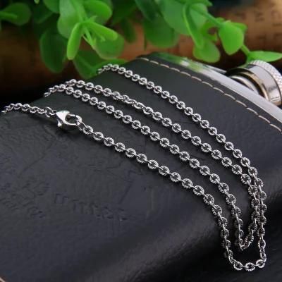 Fashion Jewelry Simple Shiny Embossing Cable Chain Necklace