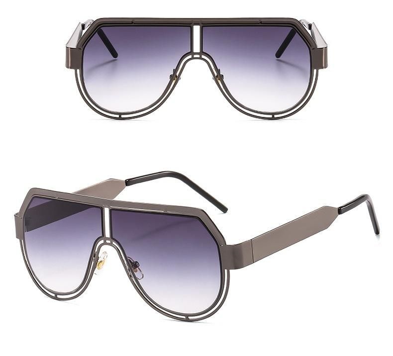 Hot Selling Wholesale Metal One-Piece Big Frame Sunglasses