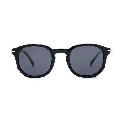 Unique Design Unisex Wholesale Round Shape Acetate Hinge Thick Ideal Fashion Sunglasses