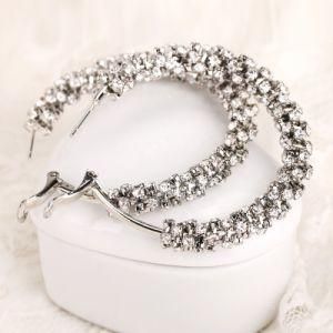 New Fashion Circle Rhinestone Hoop Earrings for Women