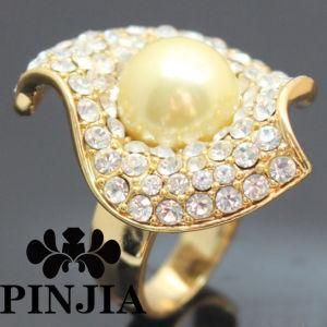 Fashion Vintage Flower Imitation Pearl Fashion Jewelry Ring