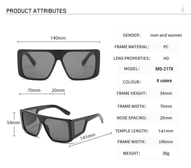 Maysun Hot Eyewear 2021 Big Square Oversized Shades Sunglasses