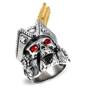 Man&prime;s Huge Gothic 316L Stainless Steel Biker Ring