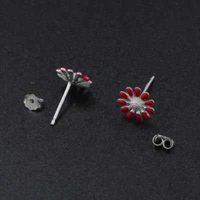 S925 Silver Flower Stud Earrings
