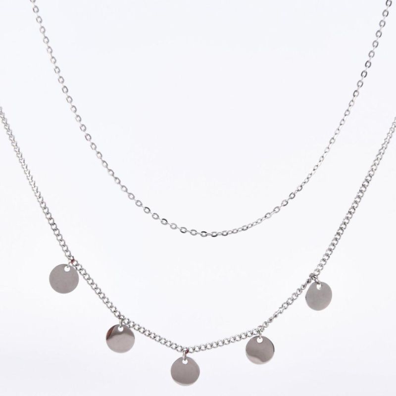 Popular Stainless Steel No Fade High Quality Layered Necklace for Lady and Men Customized Design
