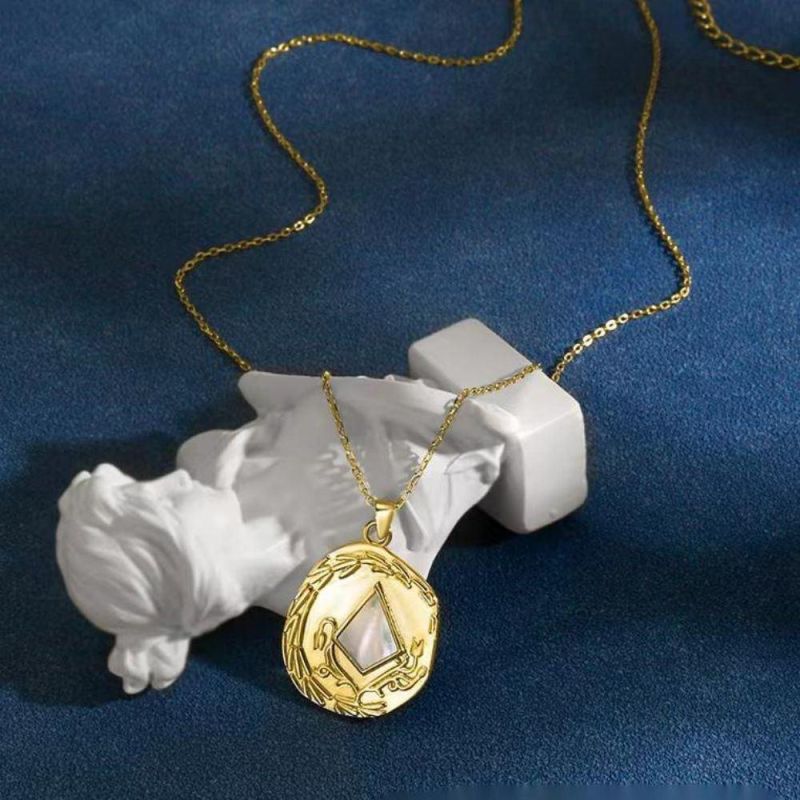 Sterling Silver Necklace S925 Personalized Ins Cool Style Pattern European and American Necklace