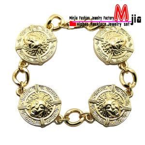 New Celebrity Style Medusa Piece 8.25&quot; Link Chain Hip Hop Bracelet - Xb308