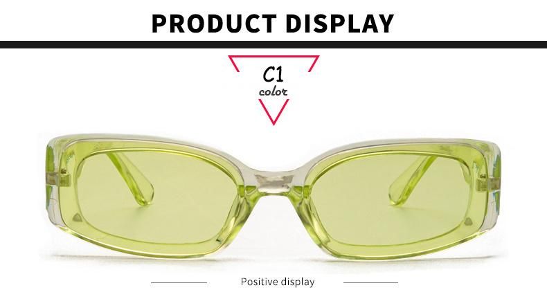 Hot Selling Simple Western Style Designer Candy Colors Colorful Clear Small Plastic Frame Best Sale Fashionable Sunglasses