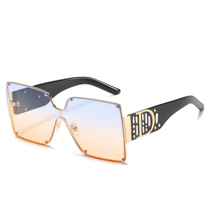 2020 No MOQ Oversize Metal Square Sunglasses