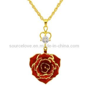 24k Gold Plated Red Necklace (XL039)