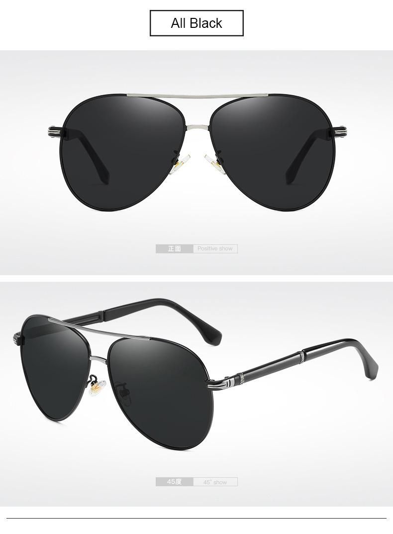 High Quality Wholesale Double Bridge Fashion Brand Men Tac Polarized Pilot Metal Custom Designer Sunglasses
