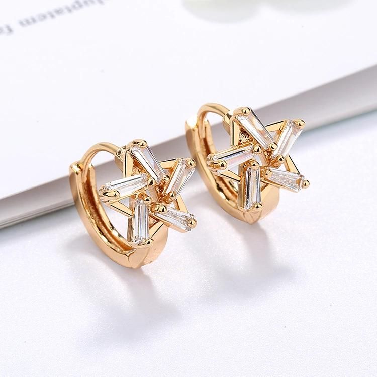 Multi Color Rainbow Jewelry Huggie Earrings with Mini Zircon