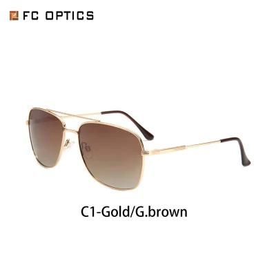 Metal Full Rim Frame Double Bridges Retro Low MOQ Polarized Fishing Wholesale Sun Glasses Sunglasses